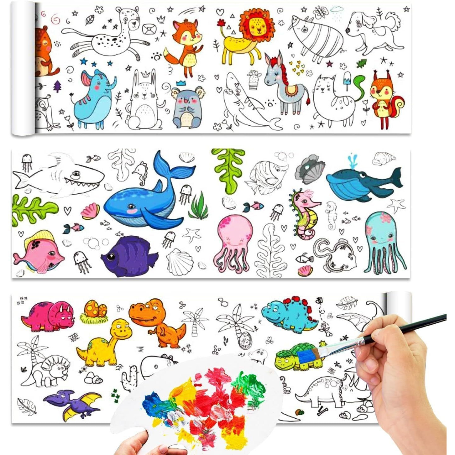 Parshya Drawing Paper Roll, 30 X 300 Cm Large Coloring Poster For Toddlers, Art Paper, Kids Coloring Drawing Paper Roll Best Birthday Gift Kids(Random Deisgn)
