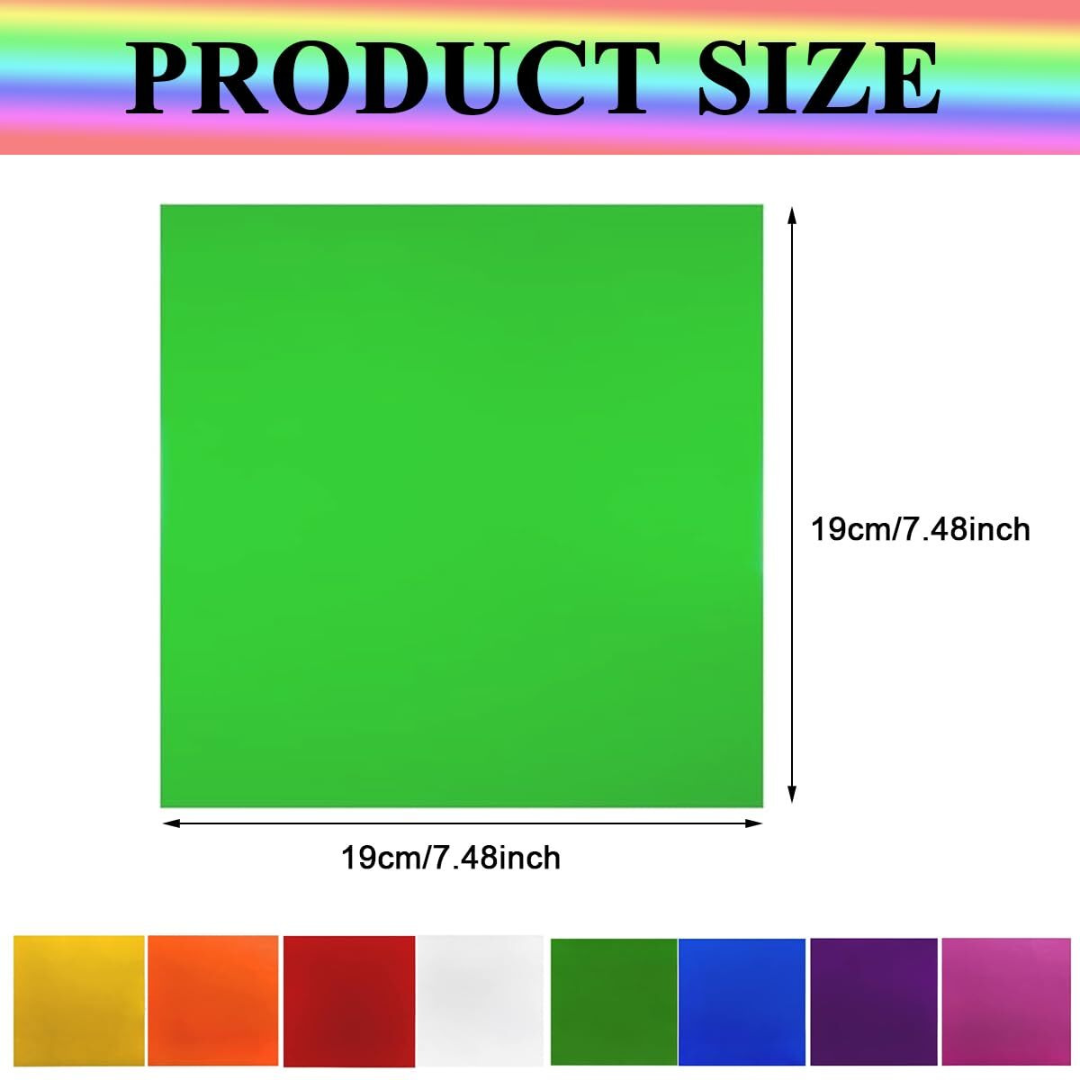 Hasthip 120Pcs Gift Wrapping Paper - 7.5 Inches Square Cellophane Sheets For Gift Wrap, 8 Colors, Glossy Food-Safe Wrappers For Candy, Cookies & Crafts