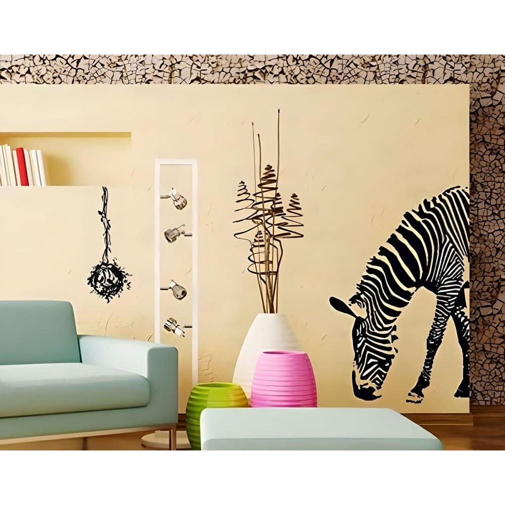 Jaamso Royals Giraffe Nature Design Self Adhesive Peel And Stick Wall Dcor And Home Decor Wall Sticker (60Cm X 90Cm)