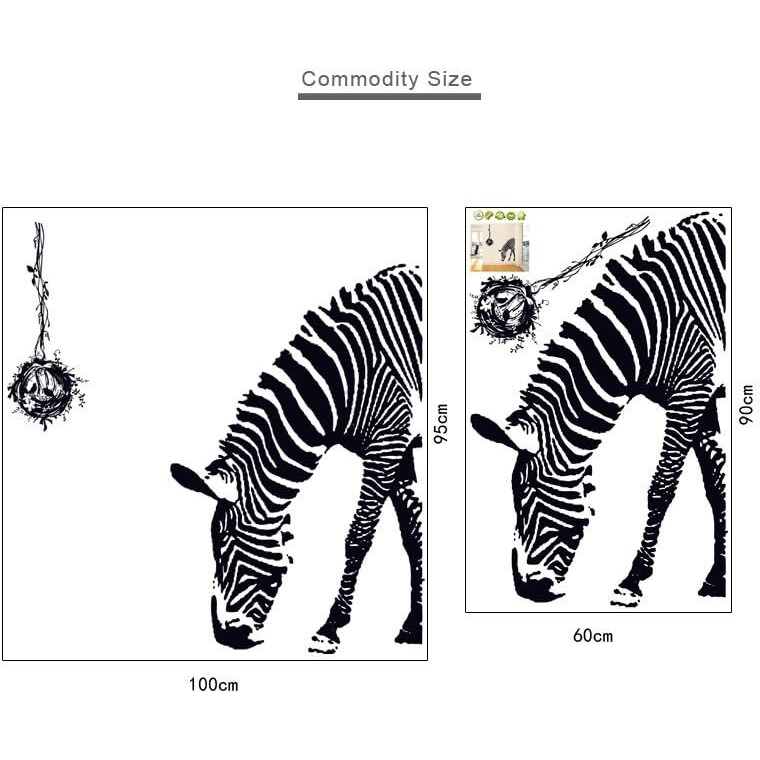 Jaamso Royals Giraffe Nature Design Self Adhesive Peel And Stick Wall Dcor And Home Decor Wall Sticker (60Cm X 90Cm)