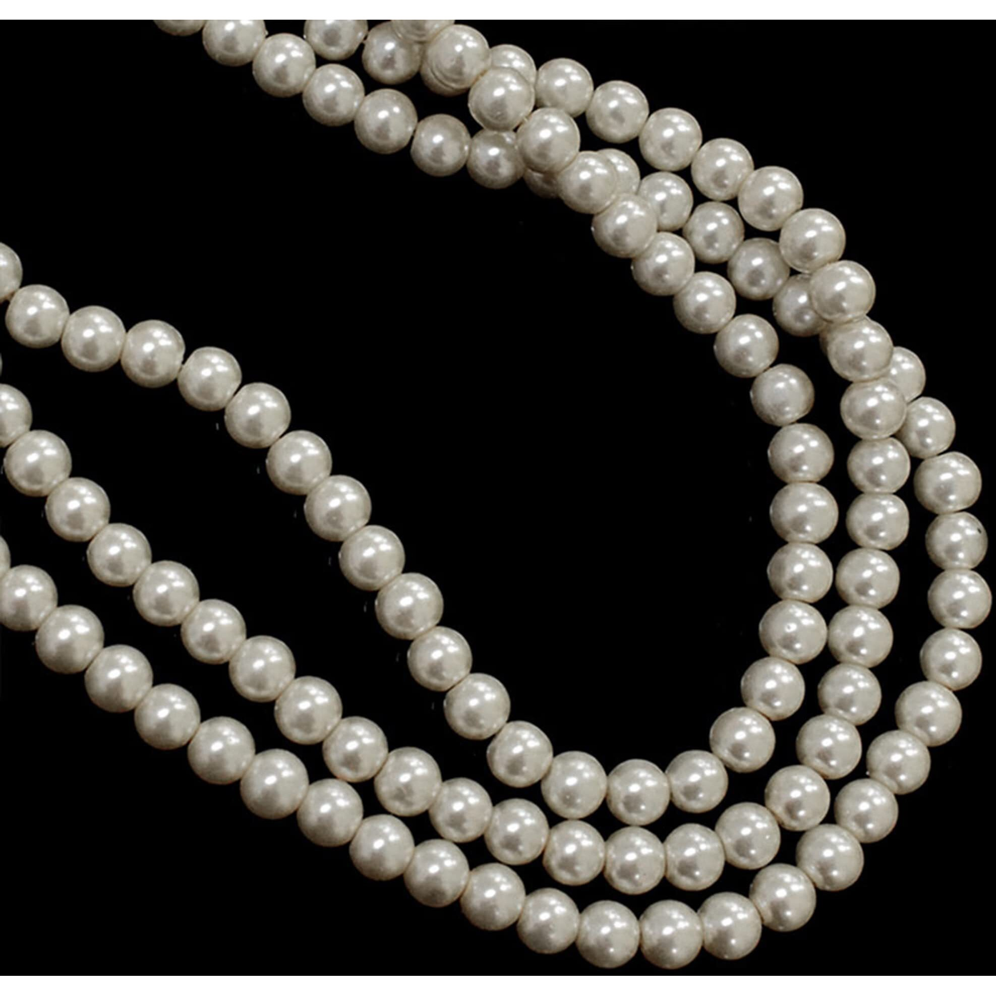 Embroiderymaterial 200 Pcs Of Silver Pearl Glass Beads (8Mm) For Embroidery, Diy Crafts, Jewellery Making, Saree Embellishments, Dress Designing & Decorative Projects