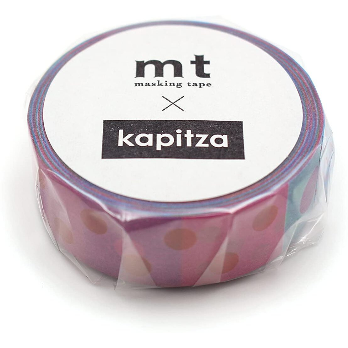 Mt Washi Masking Tape, 15Mm X 7 Mtrs Shade -Kapitza Polka Dot Vivid, (Pack Of 1)