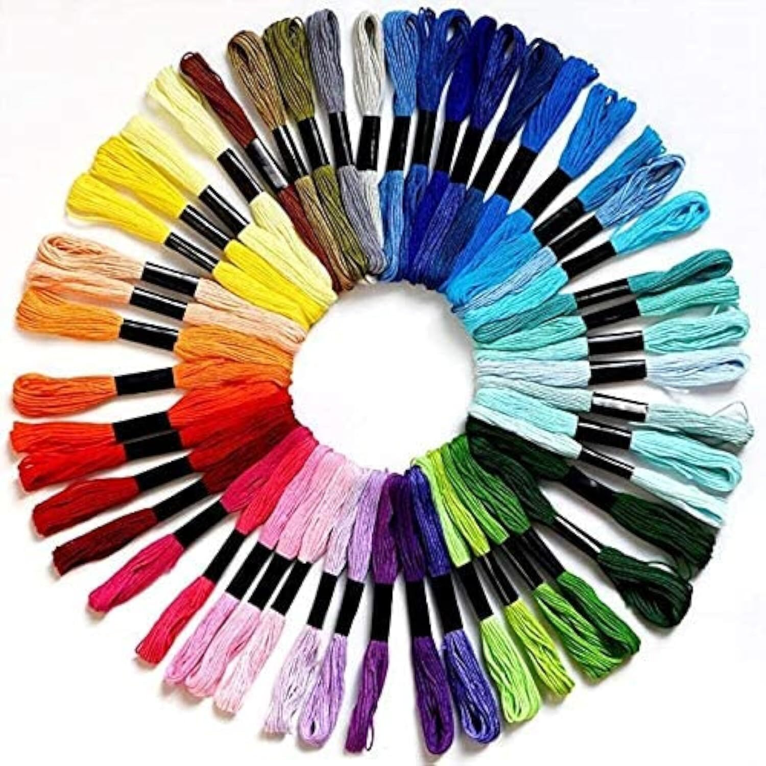 Diy Crafts Pack Of 10 Pcs, Blue Extra, Embroidery Floss Rainbow Color Skeins Per Pack Cross Stitch Threads Friendship Bracelets Floss Crafts Floss - Skein(Pack Of 10 Pcs, Blue Extra)