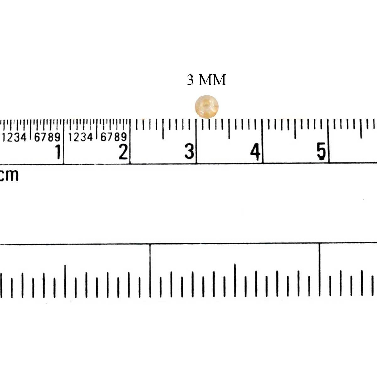 Embroiderymaterial 3Mm Glass Pearl Beads/Moti For Jewellery Making, Bracelet Making & Earring (Honey Gold, 3 Strings, 200 Pieces/String, Total 600 Pearls)