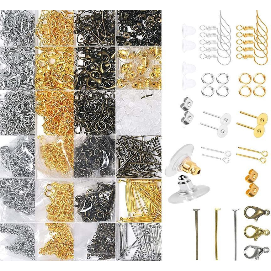 Diy Crafts 900 Gram, Kc Gold, Earring Hooks For Jewelry Making  Earring Making Kit  Earring Hook Earring Kit For Making Earrings Mixed Combo Sizes/Unsorted Je(900 Gram, Kc Gold)