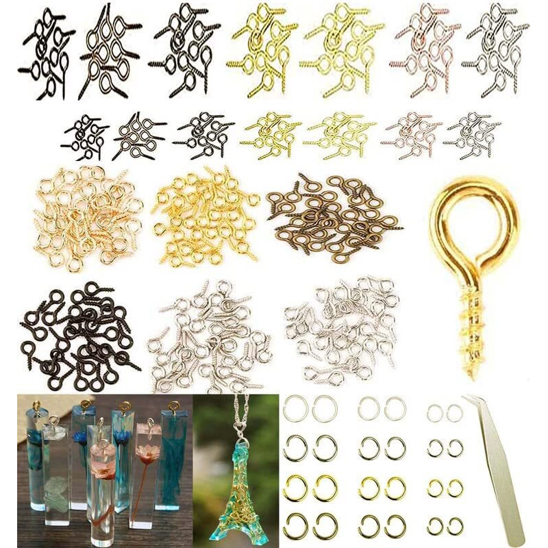 Diy Crafts 250 Pcs Screw Jump Rings, Bronze, Screw Jump Rings Swivel Clasps Set Metal Lanyard Snap Hook, Lobster Claw Clasps Keychain Rings Open Rings Eye Screws P(250 Pcs Screw Jump Rings, Bronze)