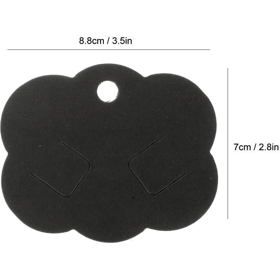 Zenomia Black Hair Clip Display Cards Kraft Paper Hair Bow Holder Diy Bow Hair Pin Packaging Card For Barrettes Accessories Display And Organizing 50Pcs(3.5X2.8Inch)