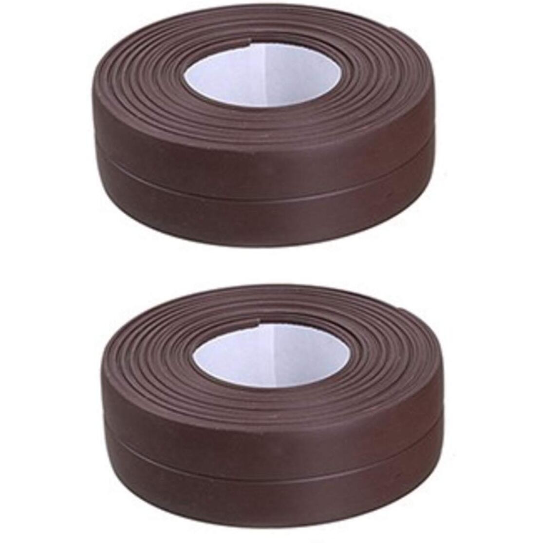 Store Onicorn Caulk Strip Pe Flexible Self Adhesive Waterproof Sealing Tape Sealant Strip For Kitchen, Bathroom, Bathtub, Toilet, Wall Floor (W X L 2.2X3.2Metre, Brown), 2 Pieces