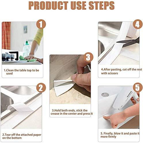 Store Onicorn Caulk Strip Pe Flexible Self Adhesive Waterproof Sealing Tape Sealant Strip For Kitchen, Bathroom, Bathtub, Toilet, Wall Floor (W X L 2.2X3.2Metre, Brown), 2 Pieces
