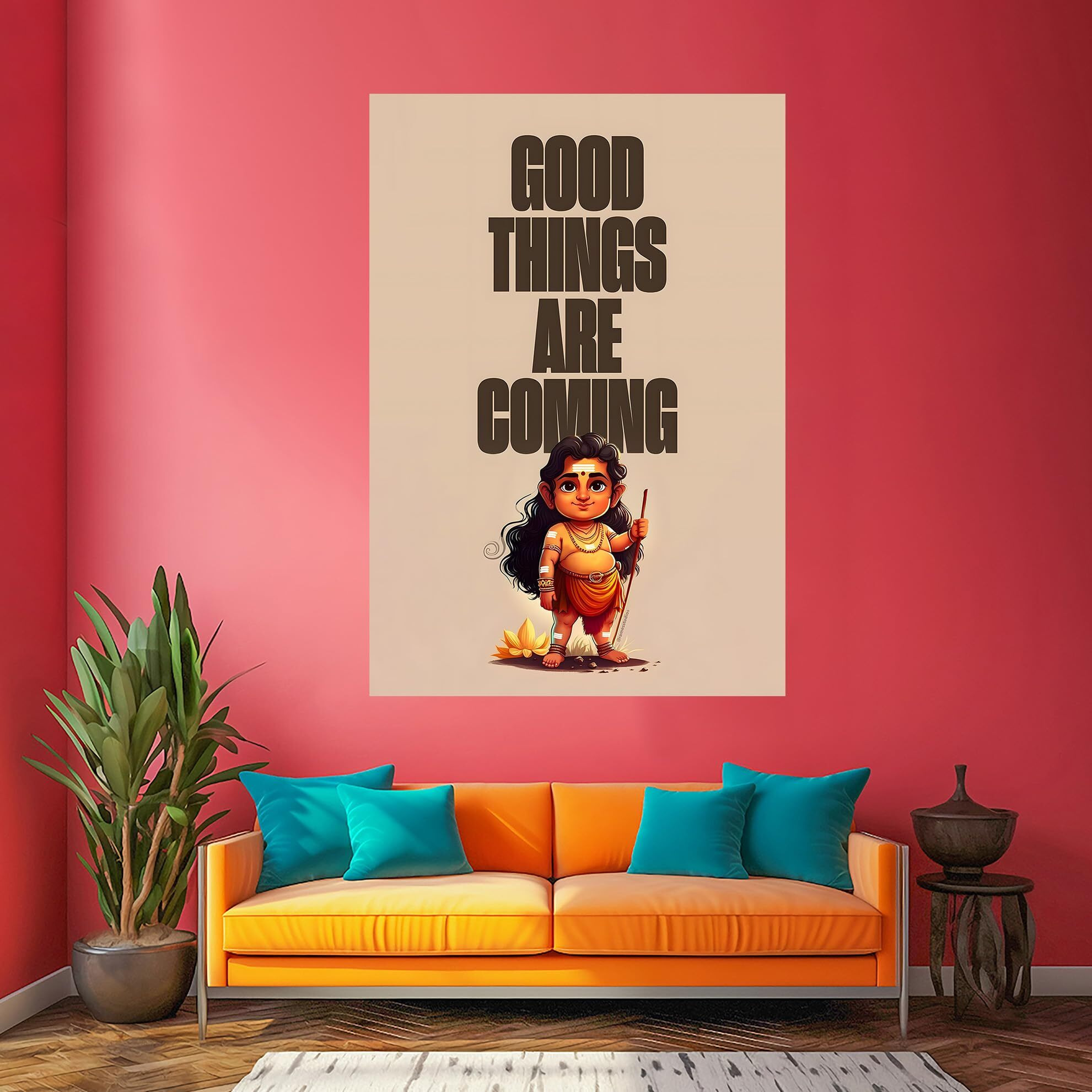 Lord Murugan Quotes Sticker | Photo Poster For Wall | Tamil God Wall Stickers, Room Decoration