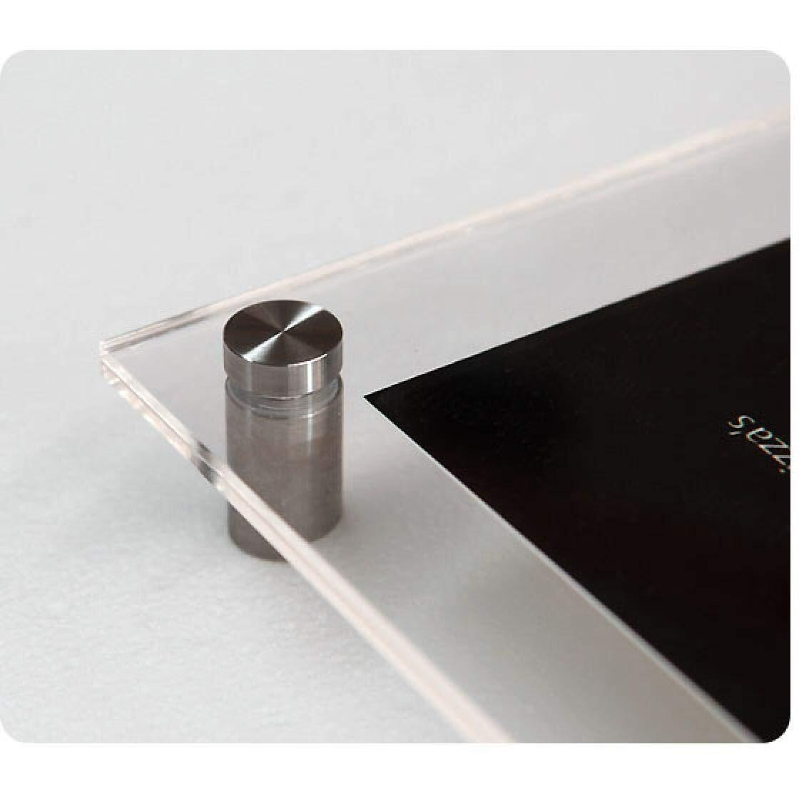 Bigimall Acrylic Sandwich Sheet Board For Display Ads Posters Pictures Information (Transparent - 12 X 12 Inches)