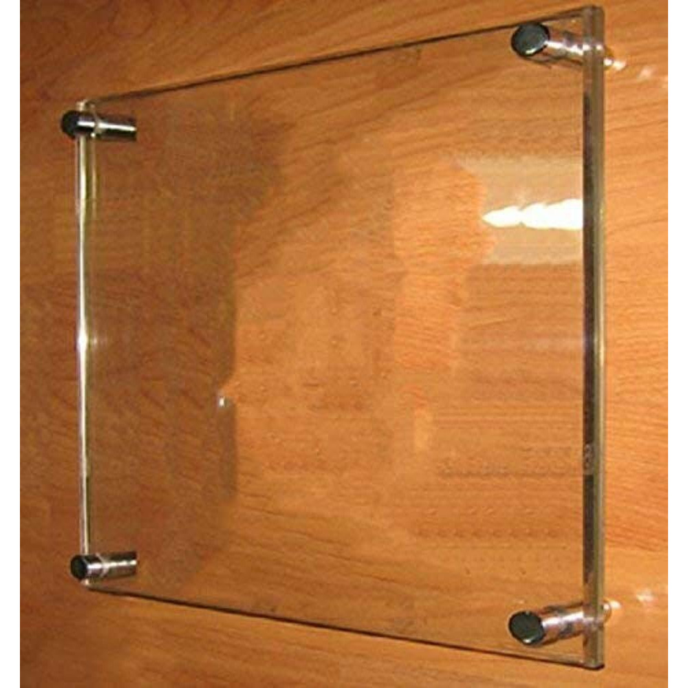 Bigimall Acrylic Sandwich Sheet Board For Display Ads Posters Pictures Information (Transparent - 12 X 12 Inches)