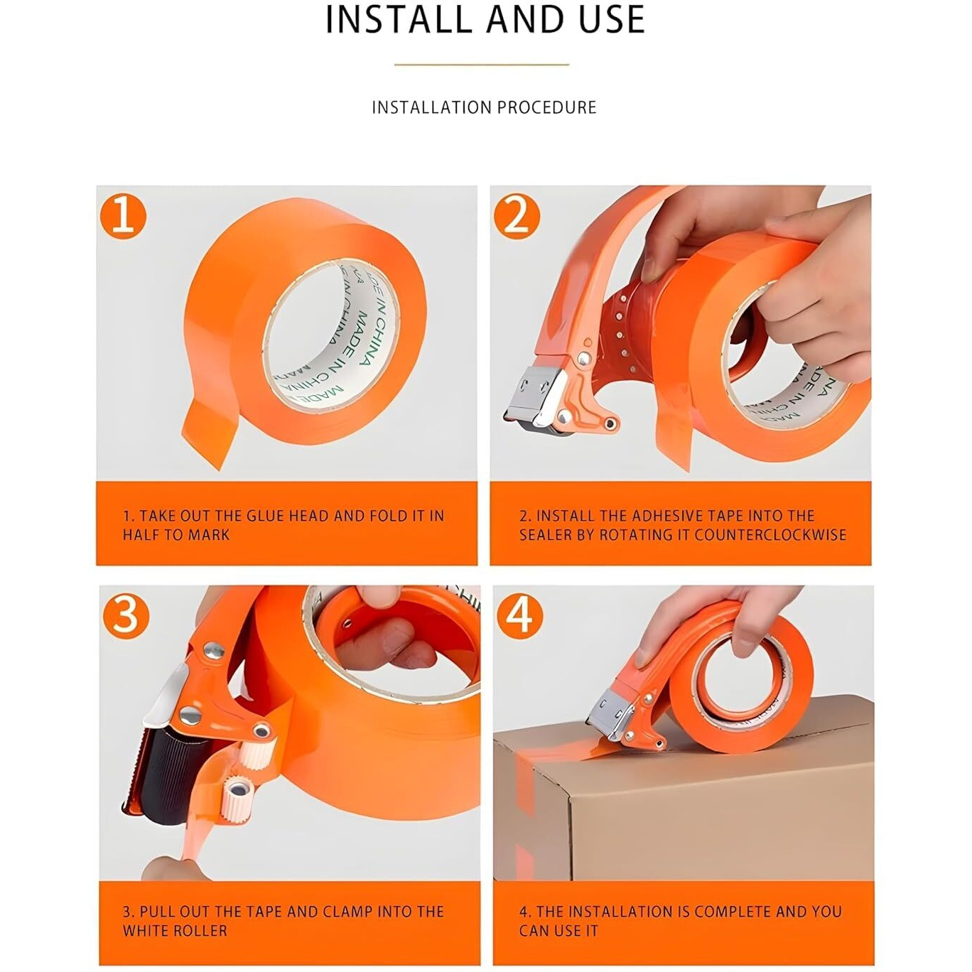 Diyashi Metal Hand Operated Manual Tape Dispenser Cutter 3-Inch | Multi Color