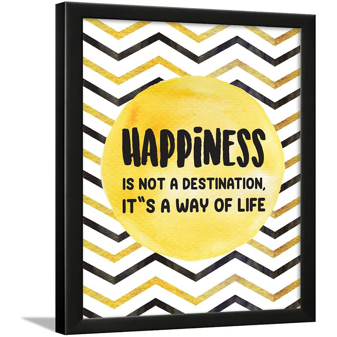 Chaka Chaundh - Happiness Quotes Wall Frames - Smile Quotes Wall Frames - Smile Posters For Room - Happy Quotes Posters (13.6 X 10.6 Inches)