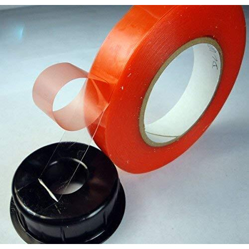Aminit 24 Mm Strong Acrylic Adhesive Clear Double Sided Tape Heat Resistant Double-Sided Transparent Clear Adhesive Tape (50 Meter) Pack Of 1