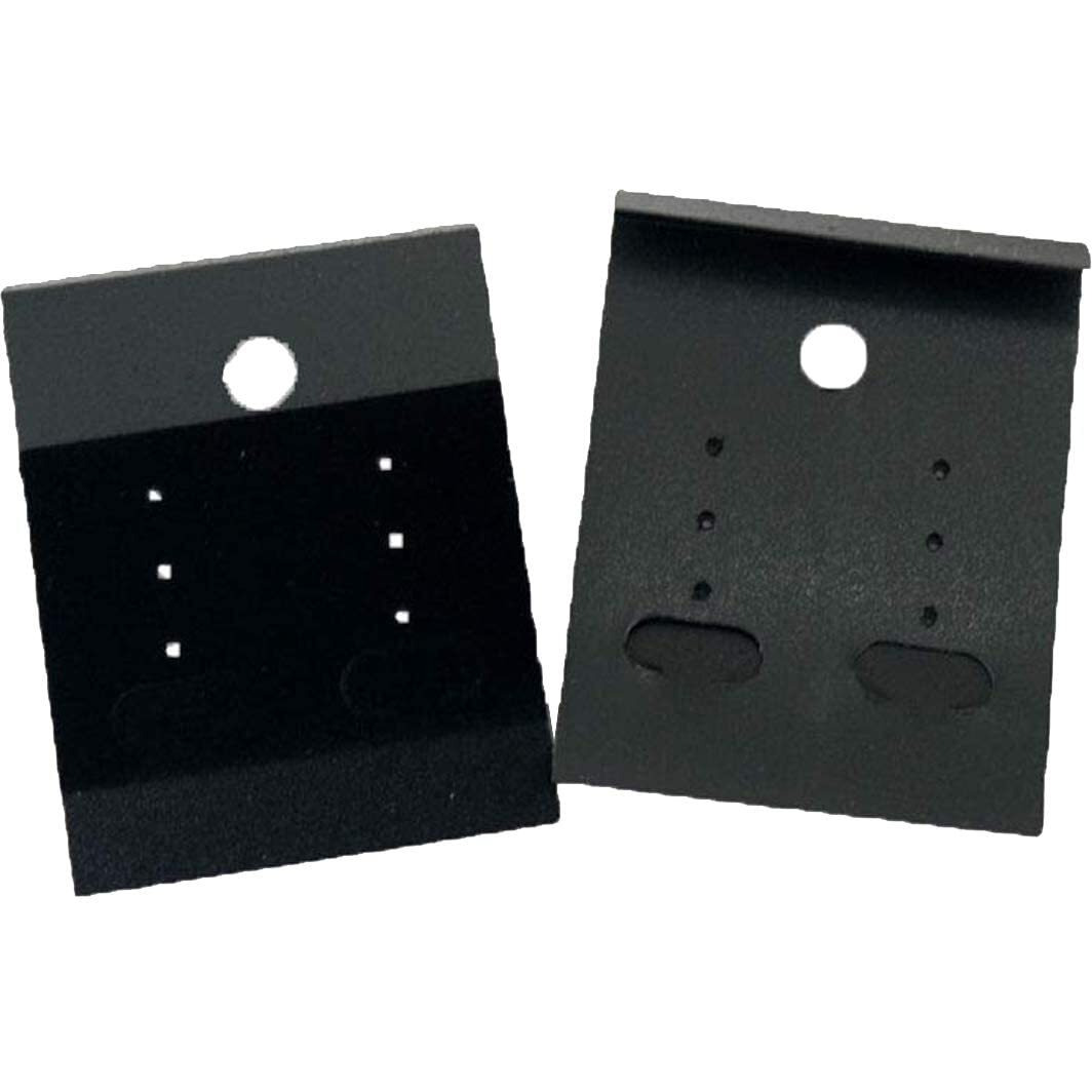 Diy Crafts 1.5 X 1.5 Inch Earring Jewelry Display Hanging Cards Velvet/Plastic Card (Non Velvet) Showcase For Jewelry Accessory Display (Black) Display Cards (Pack Of 50 Pcs, Velvet Card)