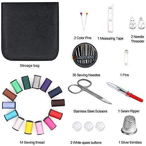 Zevon Sewing Kit | Stitching Kit | Stiching Kit | Sewing Kit Box | Thread Box Set | Travel Kit | Sui Dhaga Box For Home | Travel Kit | Tailoring Tool | Kit With Thread, Eyes Needle, Pins, Tape Measure