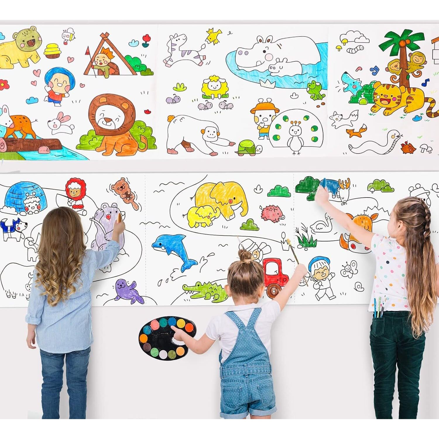 Drawing Paper Roll For Kids, 30 X 300 Cm Large Coloring Poster For Toddlers, Art Paper, Kids Coloring Drawing Paper Roll Best Birthday Gift Kids