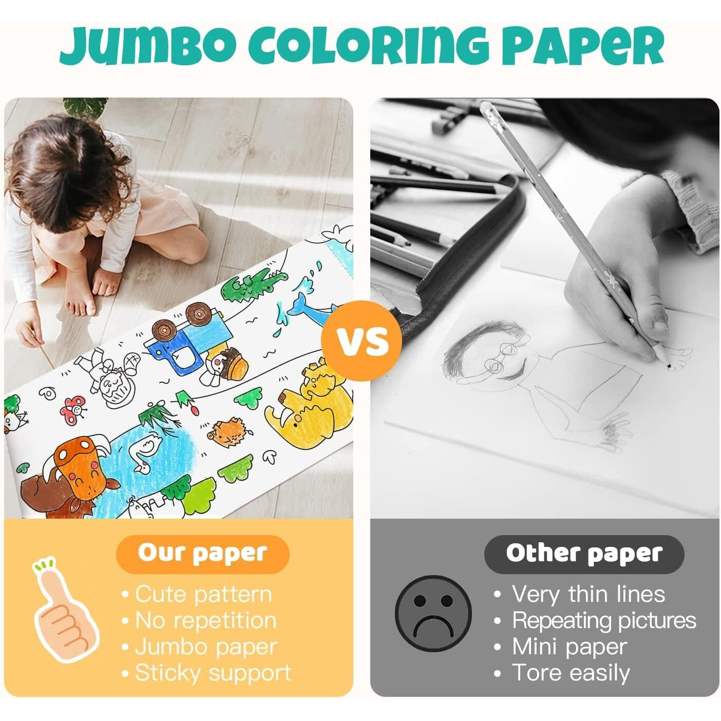 Drawing Paper Roll For Kids, 30 X 300 Cm Large Coloring Poster For Toddlers, Art Paper, Kids Coloring Drawing Paper Roll Best Birthday Gift Kids