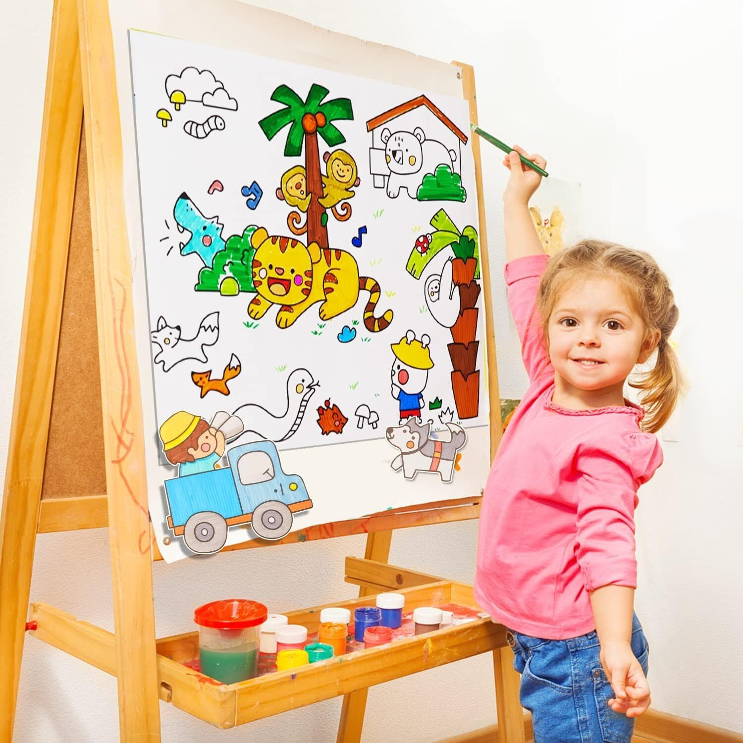 Drawing Paper Roll For Kids, 30 X 300 Cm Large Coloring Poster For Toddlers, Art Paper, Kids Coloring Drawing Paper Roll Best Birthday Gift Kids