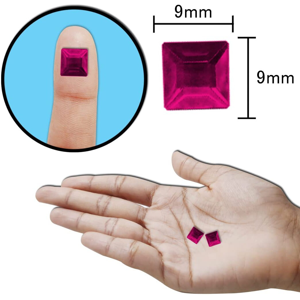 Diy Crafts 25 Grm, As Image, 9Mm X 9Mm As Image Diy Accessory Findings Jewellery Clasps Fittings Diy Jewellery Making Accessories Deep Pink Color Acrylic Material Shap (25 Grm, As Image)