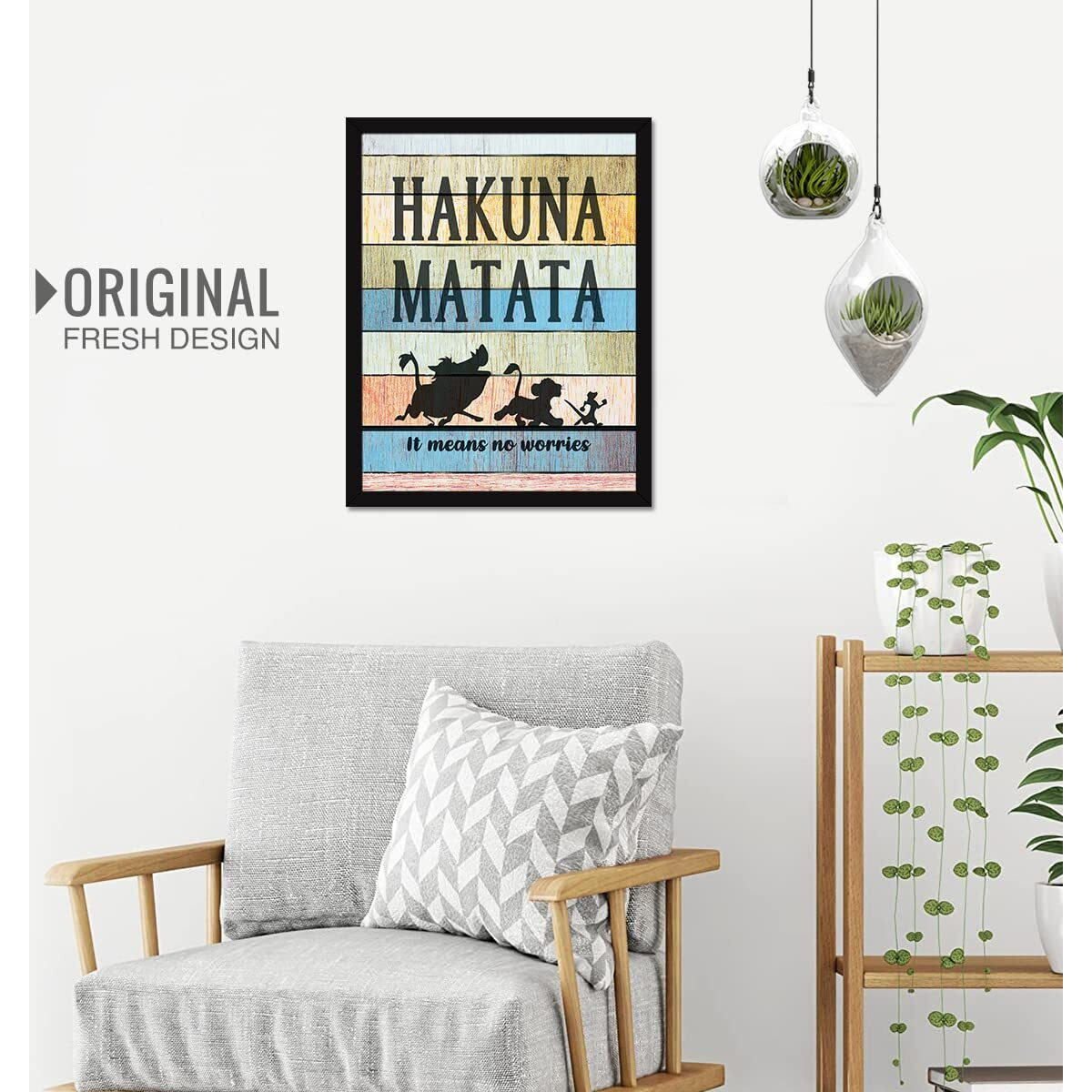 Chaka Chaundh - Hakuna Matata Wall Dcor - Hakuna Matata Wall Frame - Hakuna Matata Photo Frame - Hakuna Matata Wall Poster  (11 X 14 Inches)