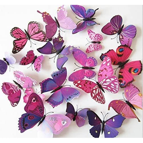 Jaamso Royals 3D Butterfly Stickers For Wall, Decoration Items, Stickers, Home-Decor, For Walls Decoration (90Cm X 90Cm)