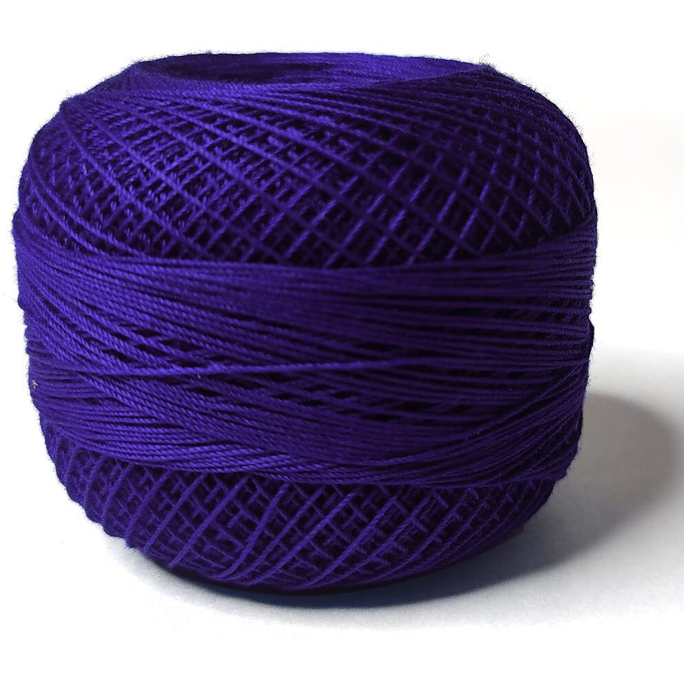 Adikala 3 Ply Premium Knitting Tatting Shuttle,Crochet Cotton Dori Balls For Knitting, Weaving, Embroidery And Craft Making (Set Of 4)-120Gms (Dark Blue)