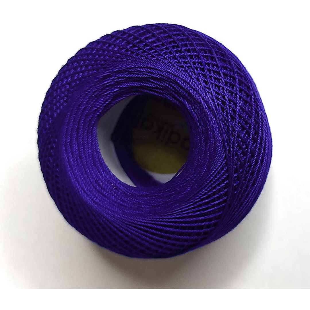 Adikala 3 Ply Premium Knitting Tatting Shuttle,Crochet Cotton Dori Balls For Knitting, Weaving, Embroidery And Craft Making (Set Of 4)-120Gms (Dark Blue)