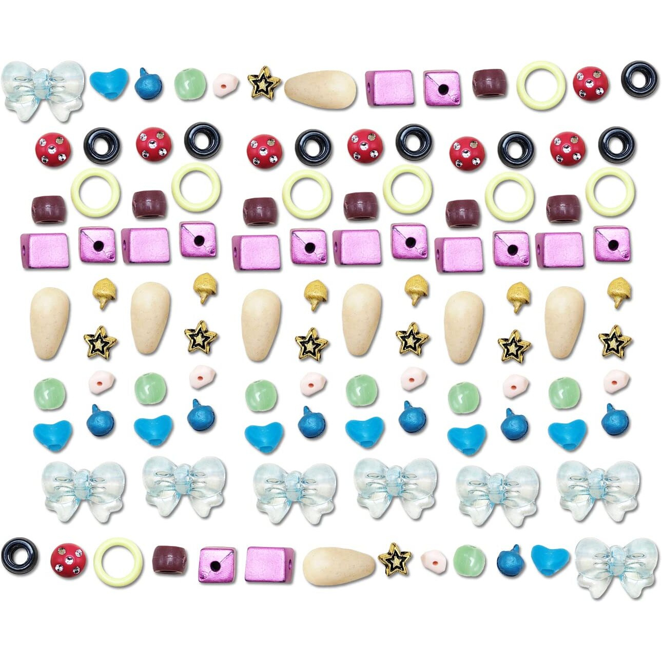 Diy Craft 25 Gm, Multi Colour, Ix Sizes As Image Diy Accessory Findings Jewellery Clasps Fittings Diy Jewellery Making Accessories Multi Colour Plastic Materi (25 Gm, Multi Colour)