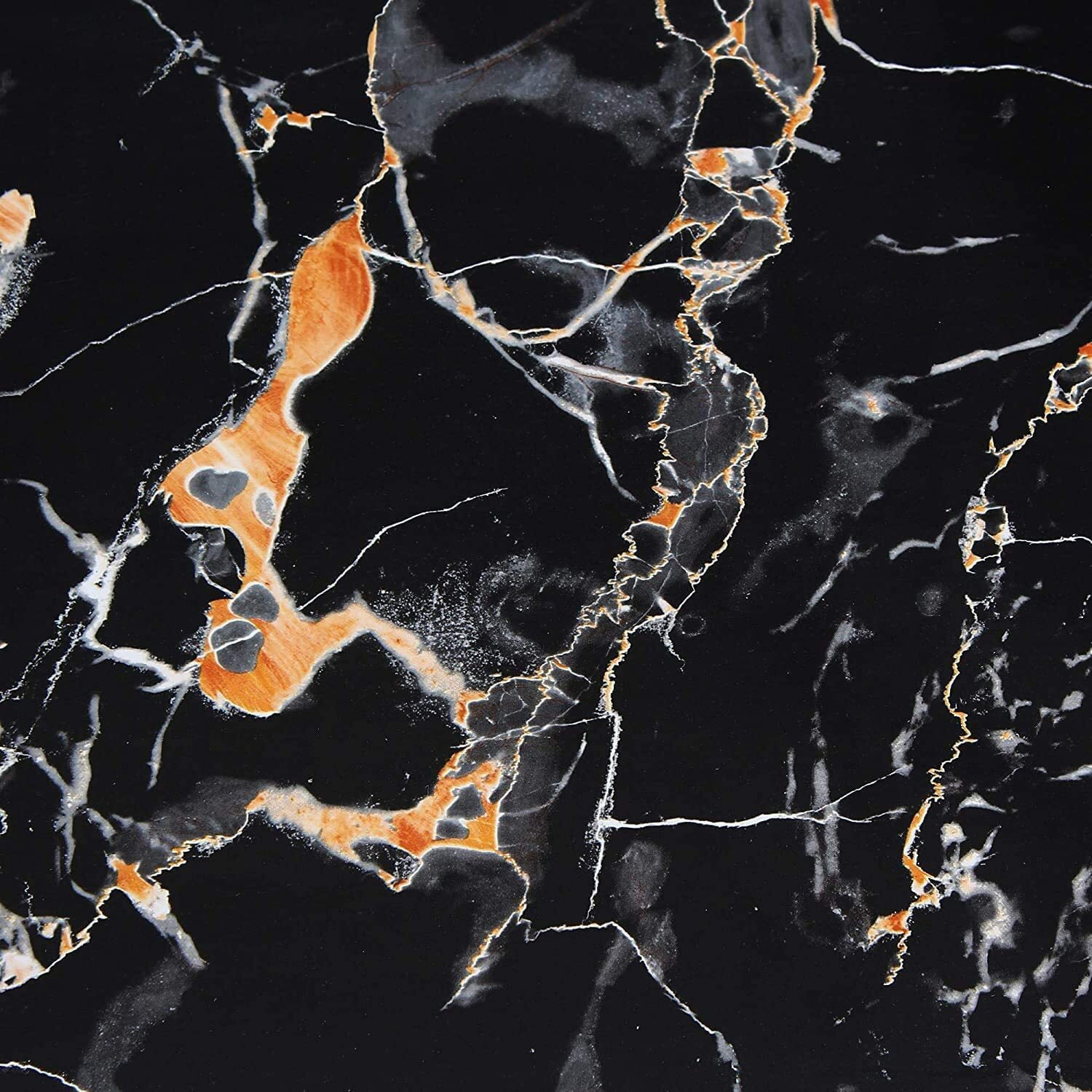 Nareval Marble Wallpaper For Kitchen Oil Proof Wall Sticker Kitchen Backs Plash Aluminum Foil Sticker Oil And Waterproof Self Adhesive Foil Paper For Home Improvement Or Kitchen Marble Wallpaper For Wall Sticker Oil Proof Sheets For Kitchen(Size 60*200 Cm) (Black Gold H8)