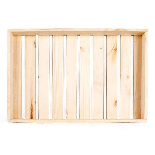 Itsy Bitsy Wooden Multipurpose Slotted Serving Tray 12 X 18 X 2Inch 1Pc