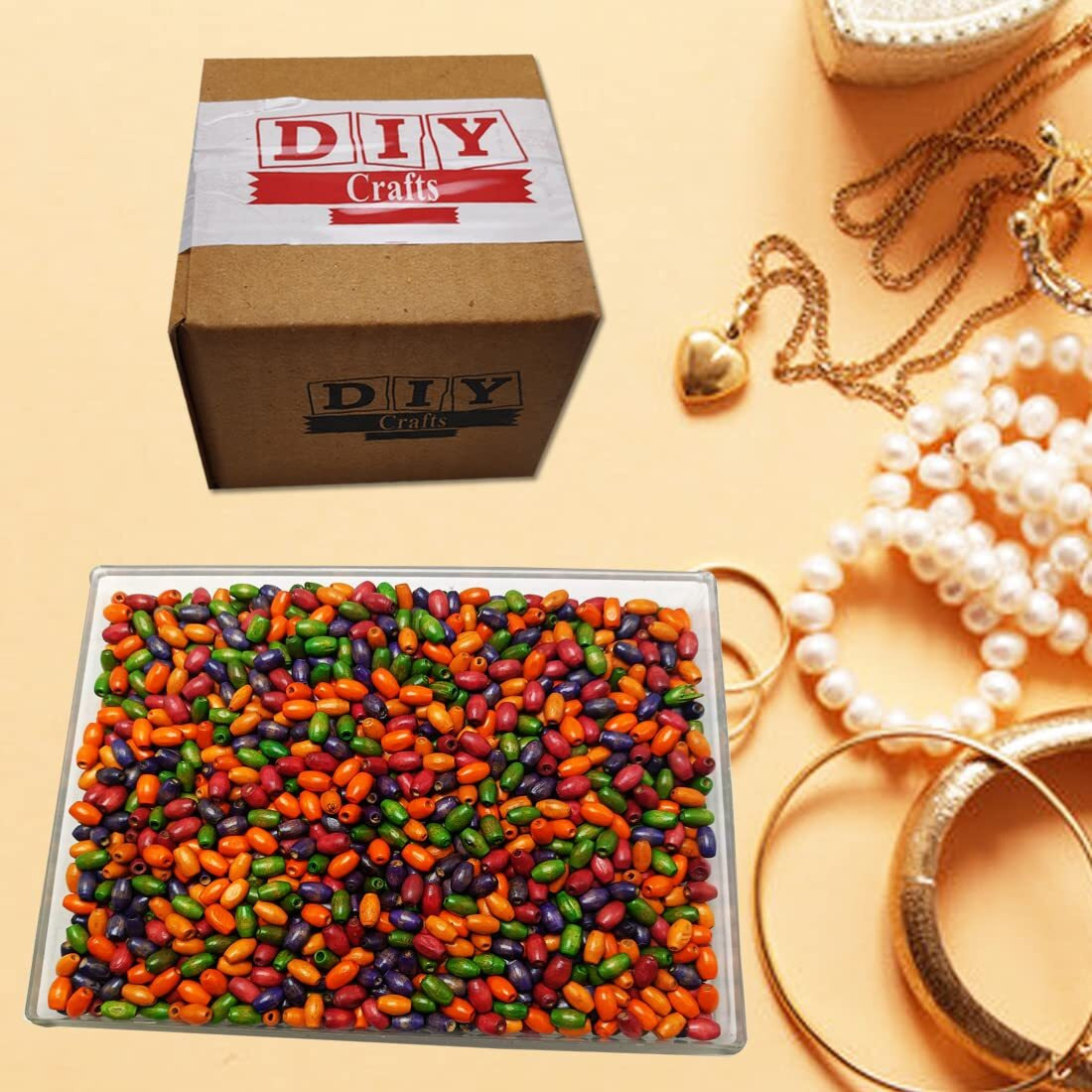 Diy Craft 100 Grm, As Image, .19 Mm X 8.0 Mm As Image Diy Accessory Findings Jewellery Clasps Fittings Diy Jewellery Making Accessories Multi Colour Wood Material Cycli (100 Grm, As Image)