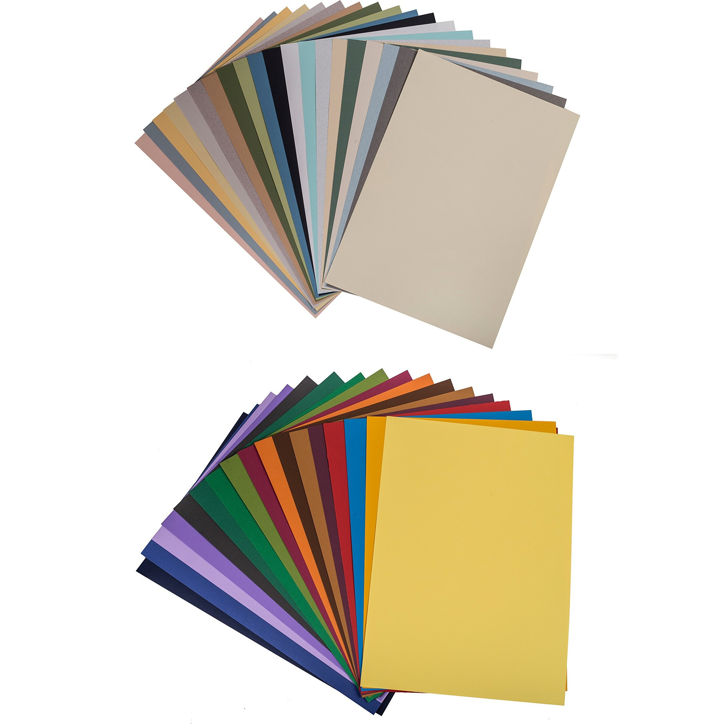 Brustro Artists Pastel Papers | 160 Gsm, A4, Bright & Soft Shades Of 40 Sheets (20 Sheets Of Each Shades) | Suitable For Pastels, Pencil, Graphite, Charcoal.