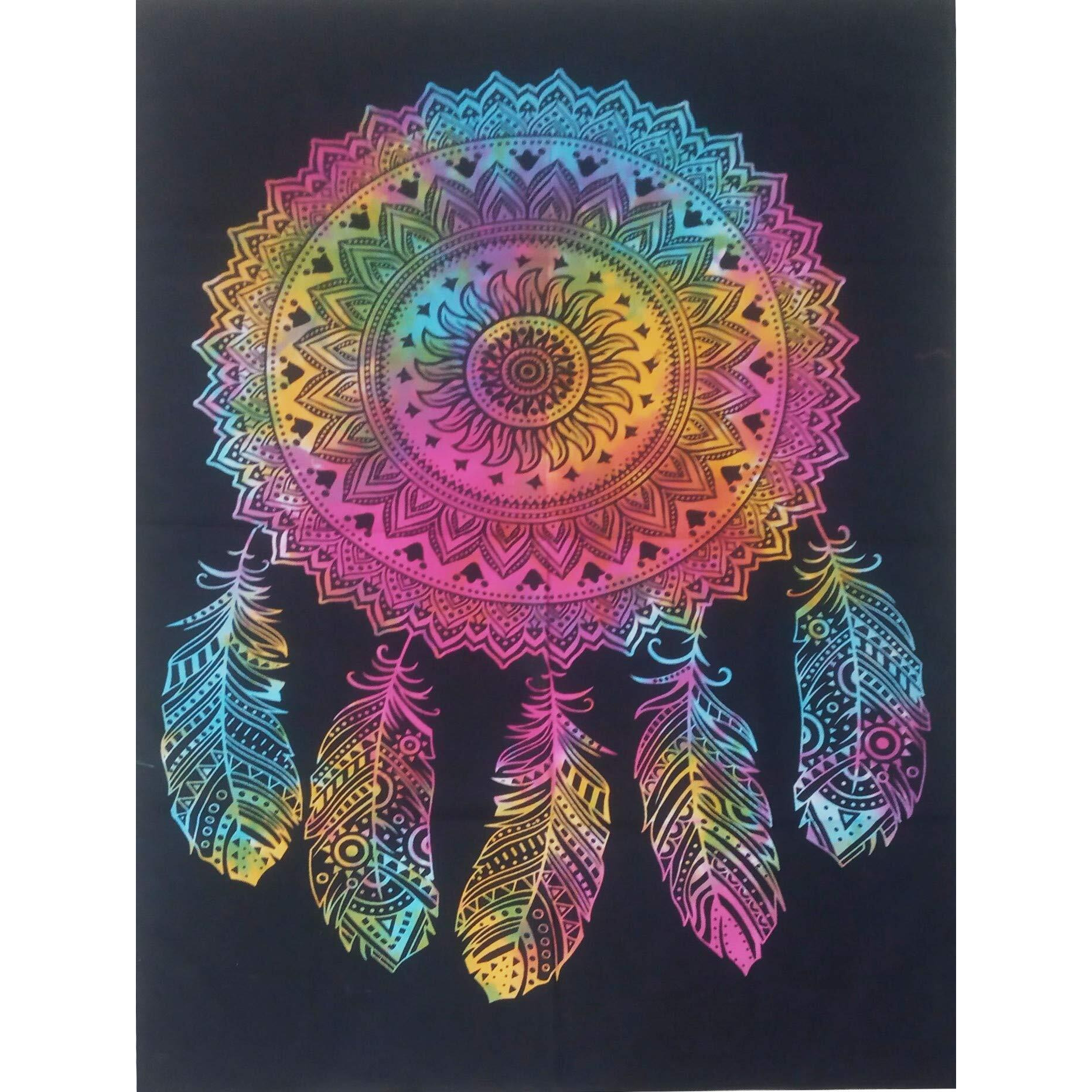 Purpledip Cotton Wall Poster Dreamcatcher Bohemian Wall Hanging Tapestry (20072)