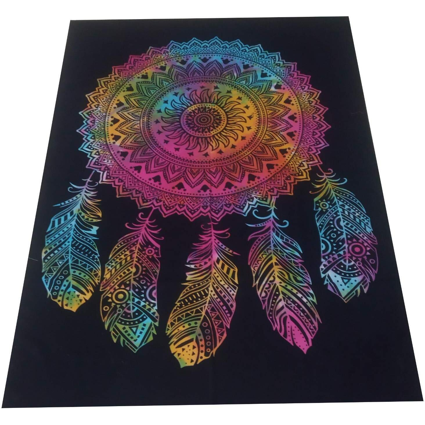 Purpledip Cotton Wall Poster Dreamcatcher Bohemian Wall Hanging Tapestry (20072)