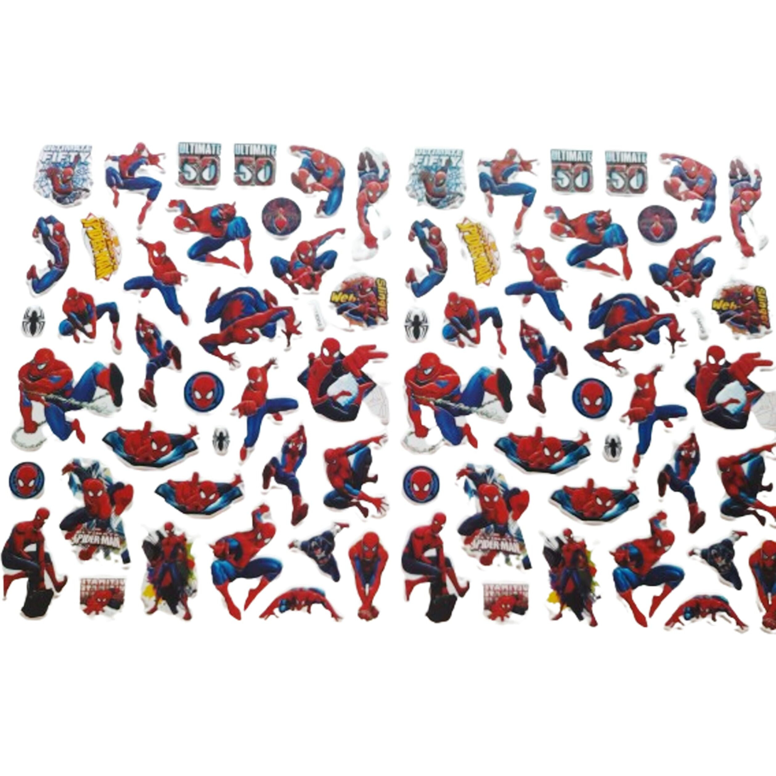 Kcr Attractive Spiderman Cartoon Self Adhesive Stickers For Kids Or Art & Craft(Set Of 2)
