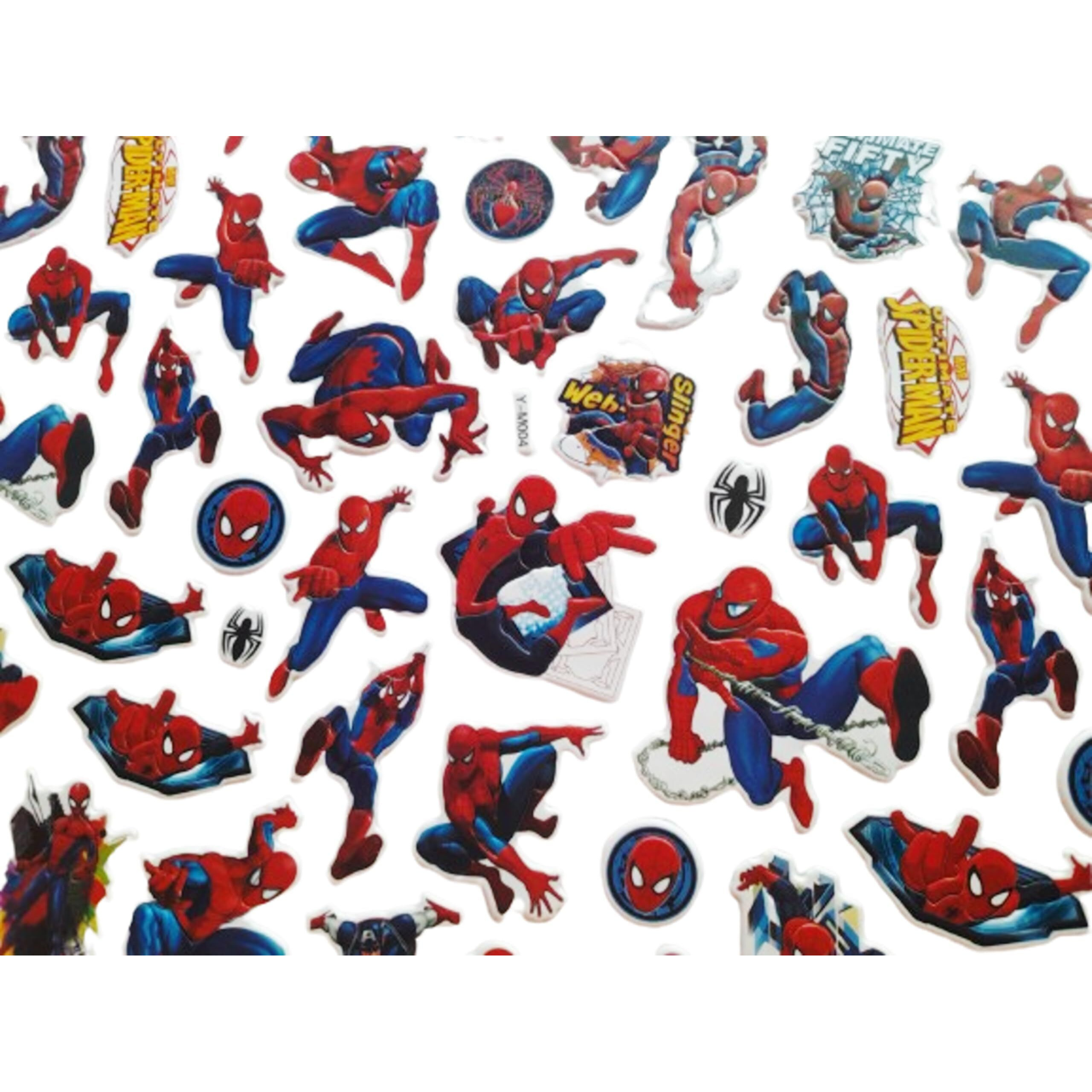 Kcr Attractive Spiderman Cartoon Self Adhesive Stickers For Kids Or Art & Craft(Set Of 2)