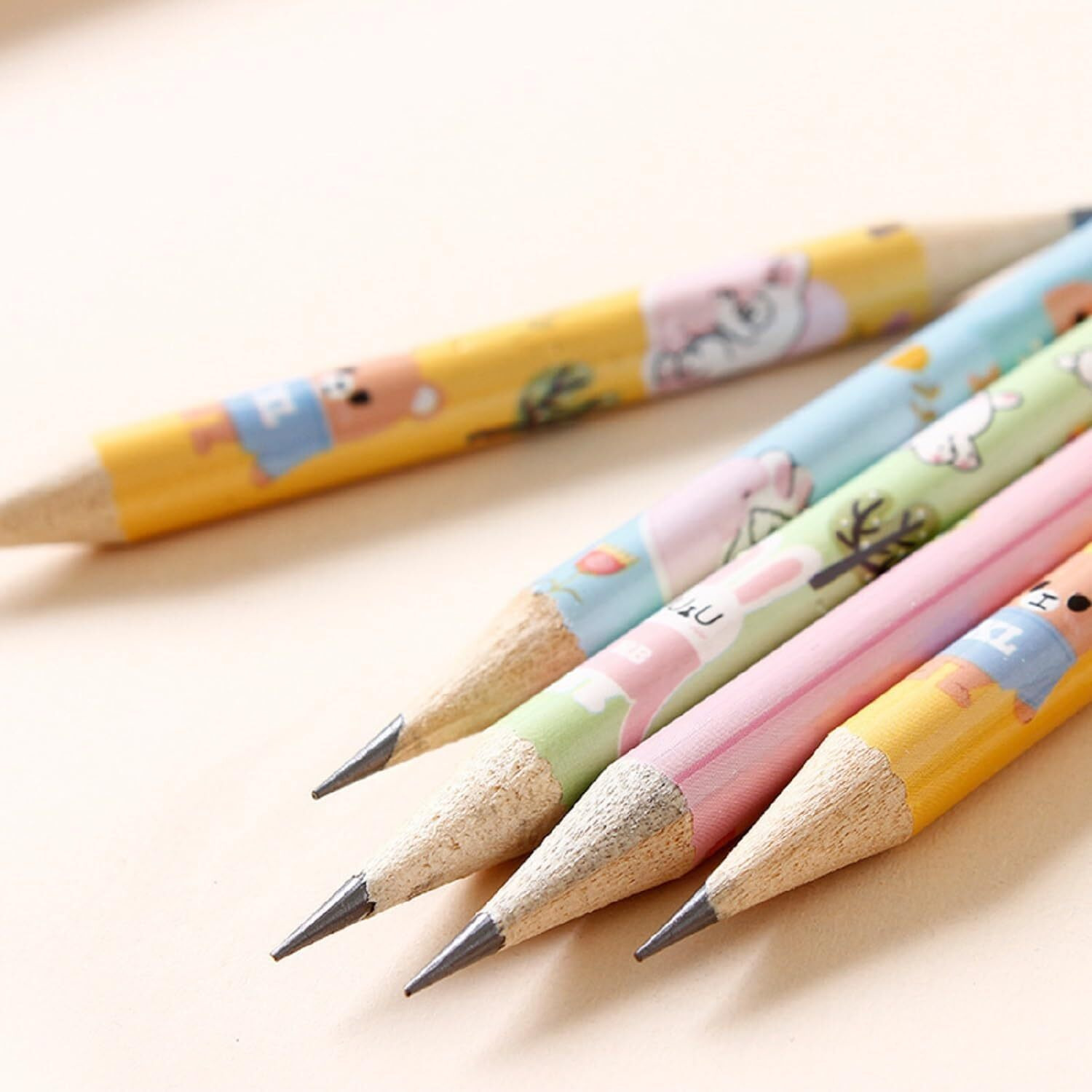 24 Pcs Pencil And 4 Vibrant Colours Rub-A-Long Eraser For Kids,Stationary Set, Rubber Eraser, Kawaii Erasers, Fancy Erasers For Birthday Return Gift (Pencil + E3202)