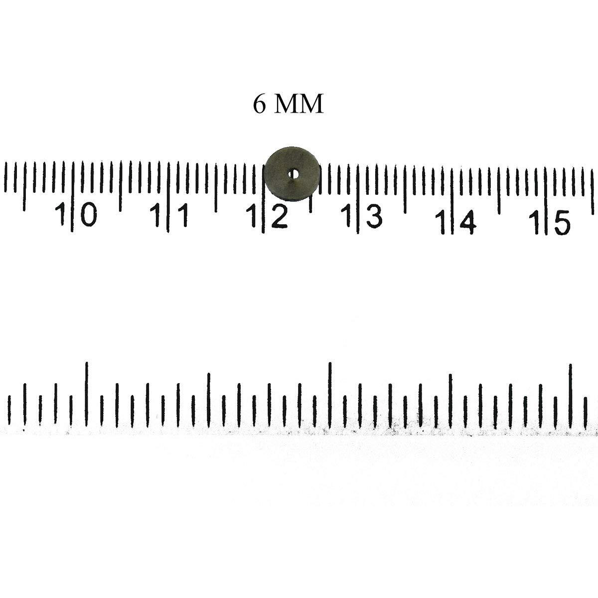 Embroiderymaterial Round Shape Centre Hole Sequins Metal Sequins For Craft And Embroidery Purpose 100Gm (Gunmetal Color, 6Mm)