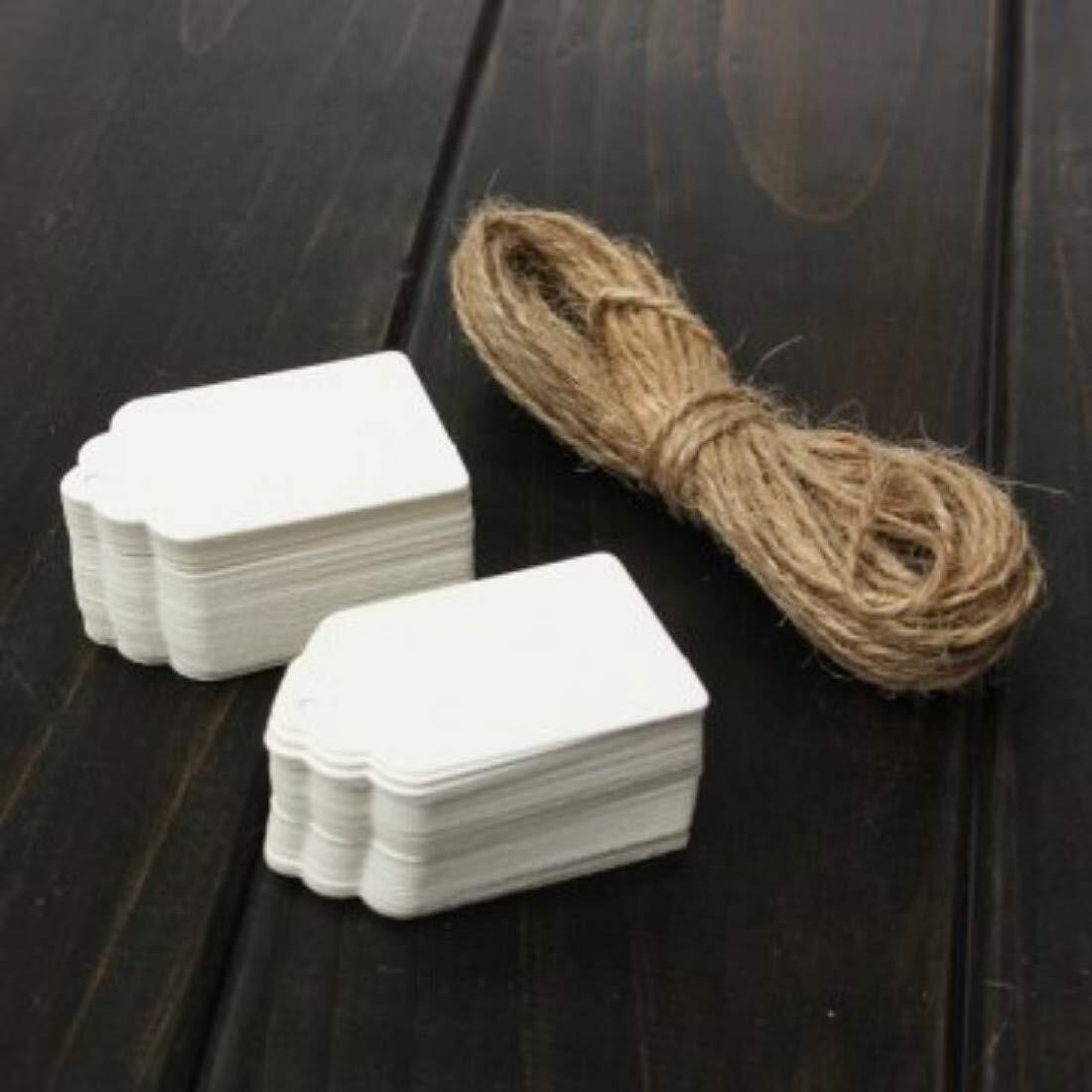 Diy Crafts Design No  4, Pack Of 100 Pcs, Scallop Kraft Paper Label Party Gift Name Tag (Design No  4, Pack Of 100 Pcs)