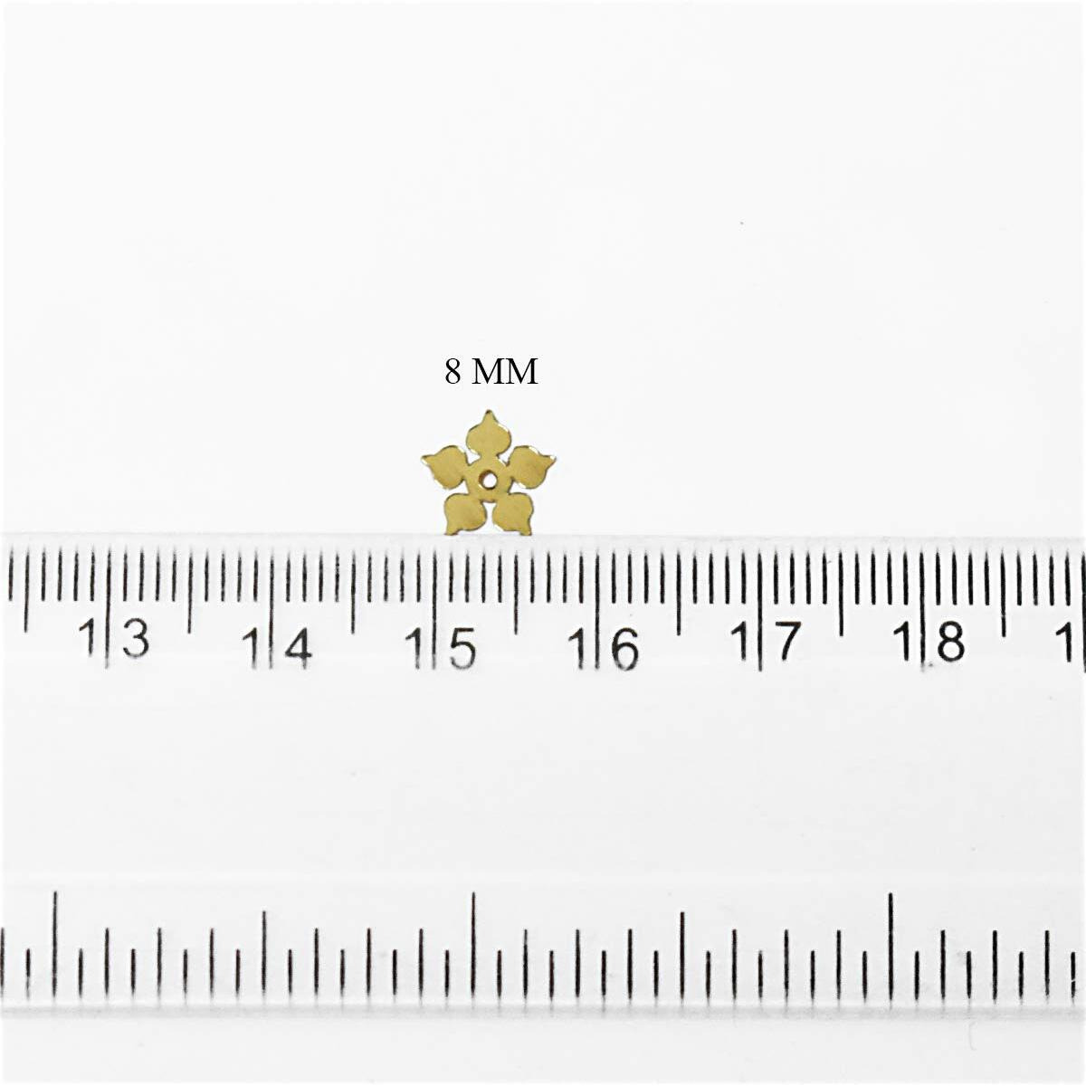 Embroiderymaterial Flower Shape Sequins Sitara For Craft And Embroidery 50Gm (Pale Gold, 8Mm)