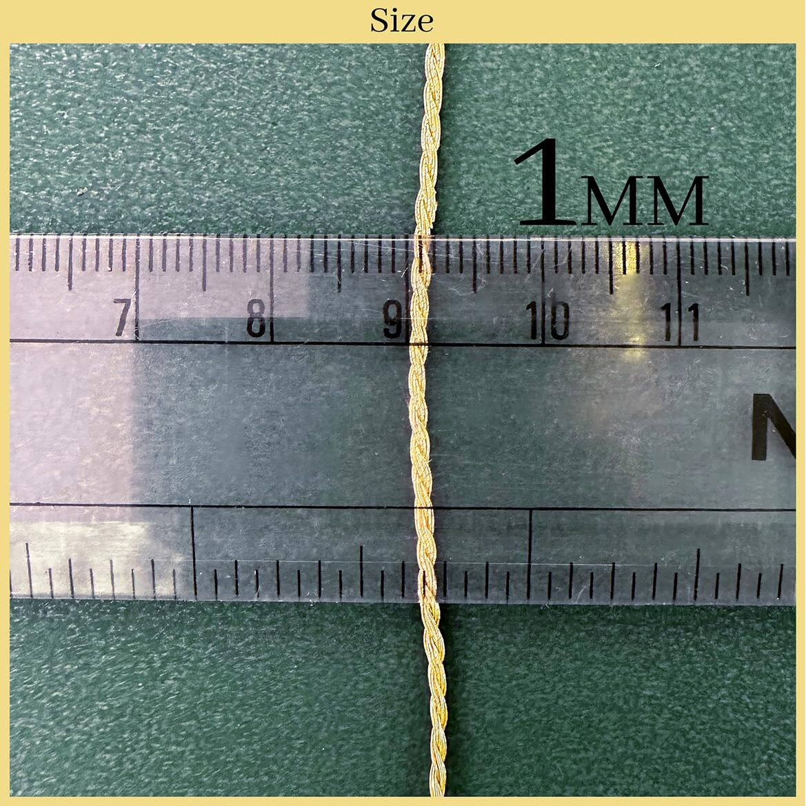 Embroiderymaterial Twisted Metallic Machine Zari Thread/Dori For Embroidery, Aari Work, Tassels, Jewellery, Bracelet, Lace, Crochet & Hand Embroidery (1Mm Width, 73 Meters, Gold Color)