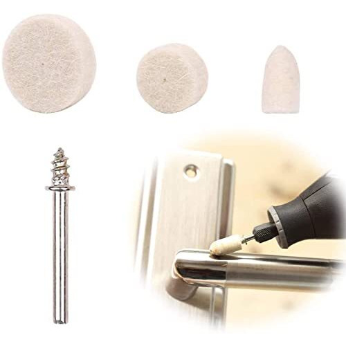 Diy Crafts Pack Of 80 Pcs, Wool Felt + 1 Pc Mandrel, Density Felt Head Polishing Buffing Wheel Polishing Kit,Rotary Tools Accessories Fit For Dremel 1/8(Pack Of 80 Pcs, Wool Felt + 1 Pc Mandrel)