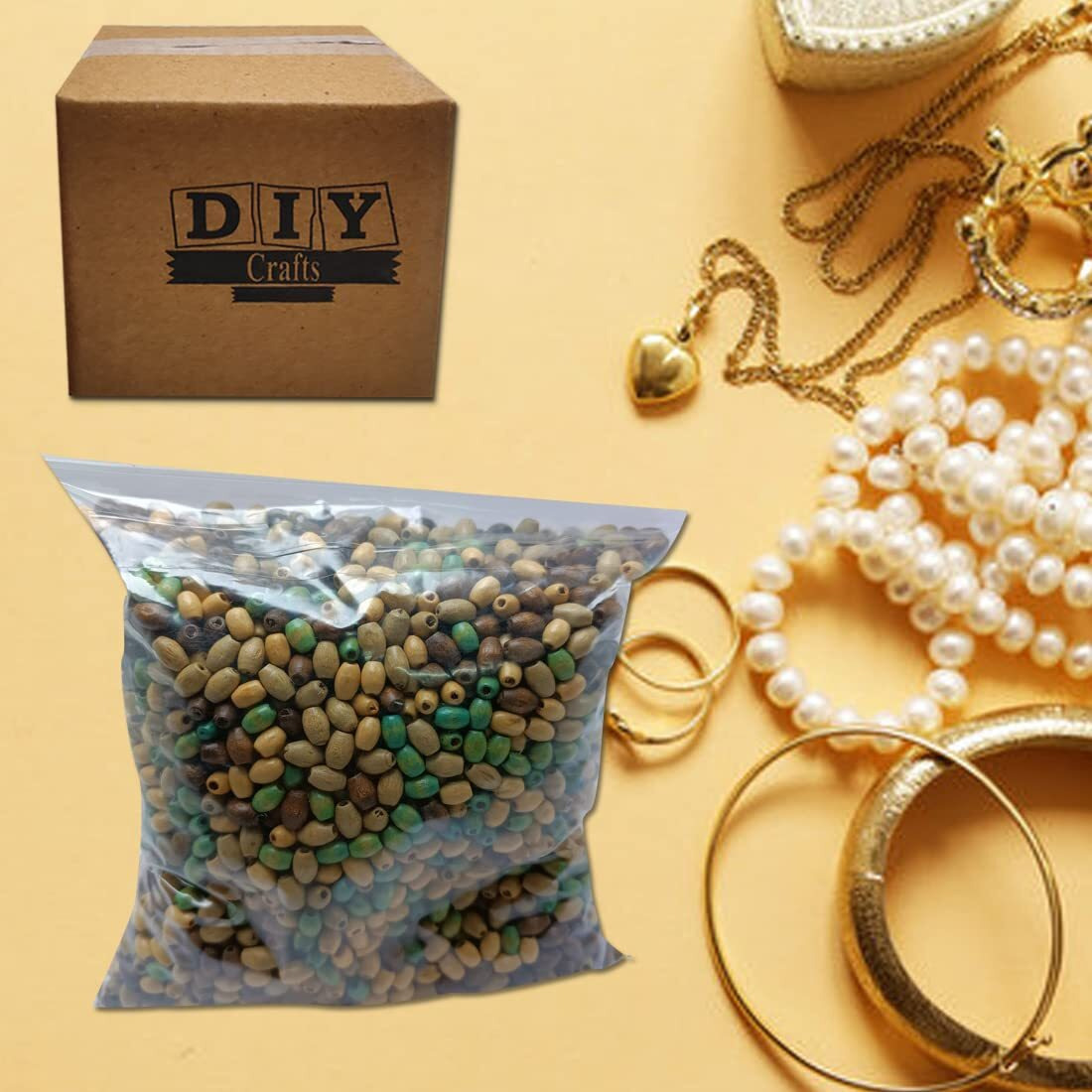 Diy Crafts 25 Grm, As Image, 4.7 Mm X 6.7 Mm As Image Diy Accessory Findings Jewellery Clasps Fittings Diy Jewellery Making Accessories Mix Colour Wood Material Cyclind (25 Grm, As Image)