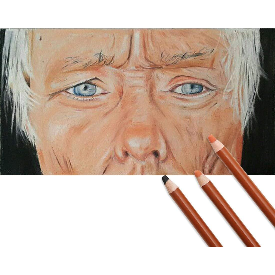 Jern Artbee 12 Pcs Professional Skin Tints Pastel Soft Colored Pencils For Portrait Drawing