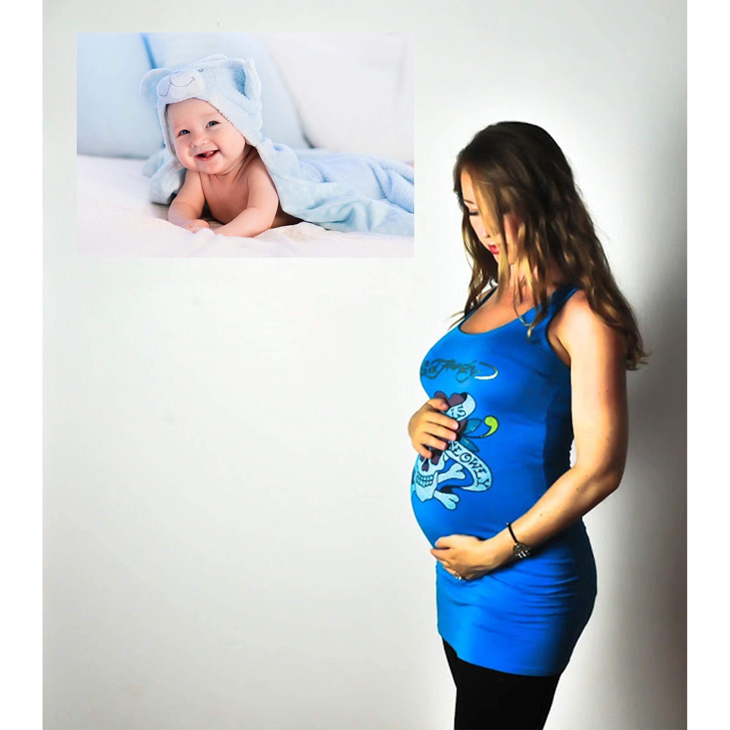 Techbite New Born Baby Girl/Boy Poster For Wall Pregnant Women Cute Large Posters In Room Bedroom With Big Size Matt Finish, Size - 12 X 18 Inch, Single Photo