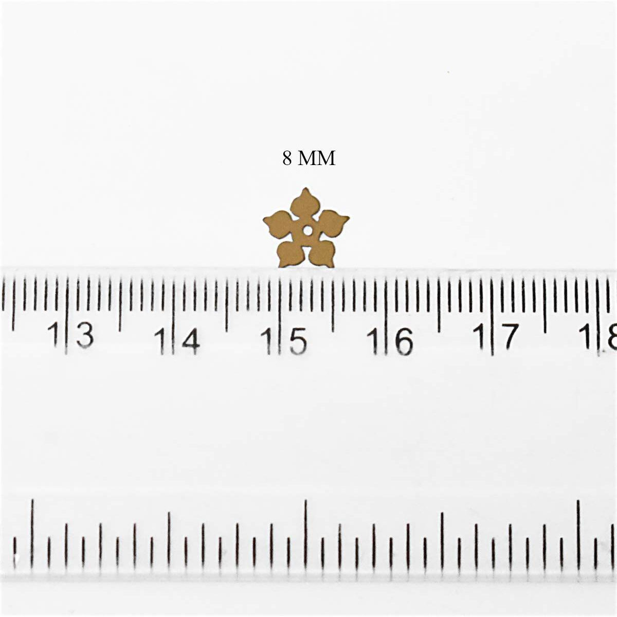 Embroiderymaterial Flower Shape Sequins Sitara For Craft And Embroidery 50Gm (Antique Gold, 8Mm)