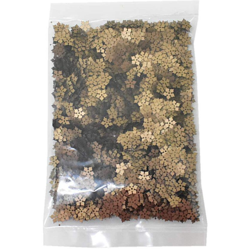 Embroiderymaterial Flower Shape Sequins Sitara For Craft And Embroidery 50Gm (Antique Gold, 8Mm)