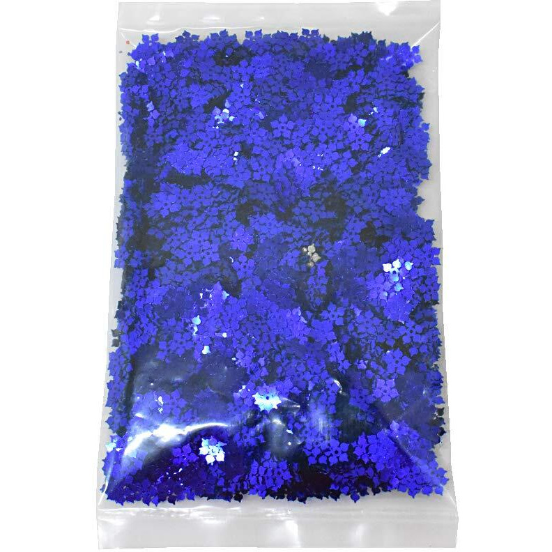 Embroiderymaterial Flower Shape Sequins Sitara For Craft And Embroidery 50Gm (Royal Blue, 8Mm)